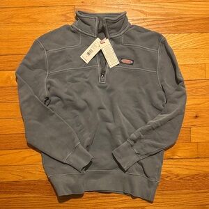 NWT Vineyard Vines Shep Shirt Blue Mirage Quarter-Zip Fleece Pullover S sold out